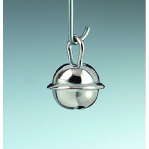 Petites cloches rondes 9 mm - couleur argent, paquet de 10