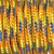 Paracorde mlange de couleurs 2mm x 50m - orange, bleu, vert clair