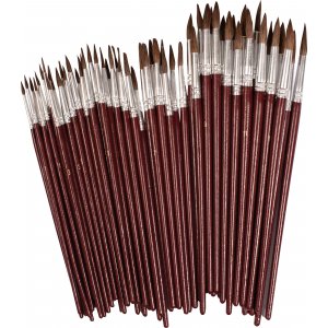 Set de pinceaux aquarelle - 6 tailles - 72 pcs