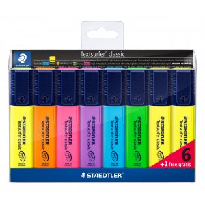 Stylo surligneur Textsurfer Classic - 8 stylos