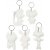 Figurines textiles avec porte-cls - 5 pcs