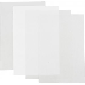 Feuille plastique rtractable - Transparent brillant - Transparent mat - Blanc mat - 4 feuilles