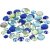 Strass - harmonie bleu/vert - Rond - 6+9+12 mm - 360 pcs