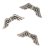 Perles ailes 10-pack Argent - 20 mm