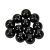 Perles en bois 12 mm - noires 30 pcs. diamtre du trou 3,0 mm