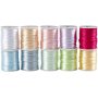 Cordon satin - couleurs pastel - 10 x 50 m