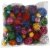 Pompons - couleurs vives - paillettes - 62 g