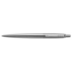 Stylo  bille Parker Jotter - Garniture chrome en acier inoxydable - Stylo  bille Bleu moyen