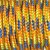 Paracord Color mix 2mm x 4m - Orange, bleu, vert clair