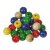 Perles en bois 10 mm - couleurs mlanges 53 pcs. diamtre du trou 2