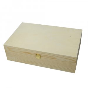 Coffret en bois 35,5 x 22 x 10,5 cm - pin non trait