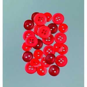 Boutons 10 - 15 mm - mlange rouge 40 g rouge