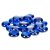 Boules de verre scintillantes 18 - 20 mm - bleu clair 100 g / 20 pcs.