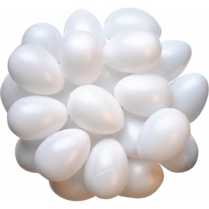 Oeufs en plastique - creux - 4,5 x 6 cm - 50 pcs