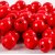 Perles en bois - 10 mm - rouge - 20 g