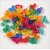 Perles en plastique - couleurs fortes - transparentes - 125 ml