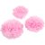 Pompons en papier - rouge clair - 3 pcs