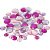 Strass - violet - Rond - 6+9+12 mm - 360 pcs