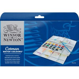 Peinture aquarelle W&N Cotman - Bote de peinture 24 couleurs