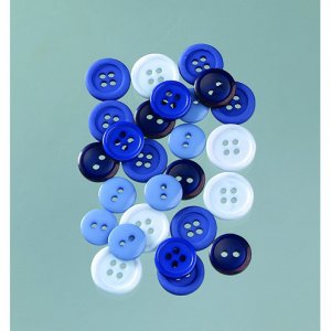 Boutons 10 - 15 mm - mlange bleu 40 g bleu