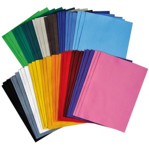 Feuilles de feutre 54 pcs 18 couleurs.