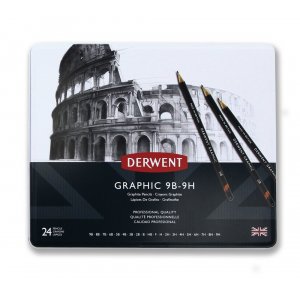 Ensemble graphique Derwent - 24 stylos