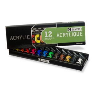 Set de peinture acrylique Campus - 12 tubes de 21ml