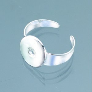 Bague brillante  13 mm - argente 1 pc.