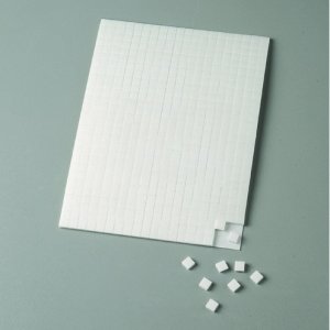 Pastille adhsive 5 x 5 x 1 mm / 10 x 14 cm - blanc 560 pcs. double face