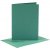 Cartes et enveloppes - vert fonc - 11,5 x 16,5 cm - 6 sets