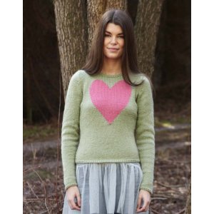 Patron tricot - Pull (manches longues avec motif coeur)