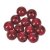 Perles en bois 14 mm - rouge fonc 18 pcs. diamtre du trou 3,0 mm