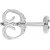 Boucles d'oreilles clous avec plaque - argent sterling - 10 pcs