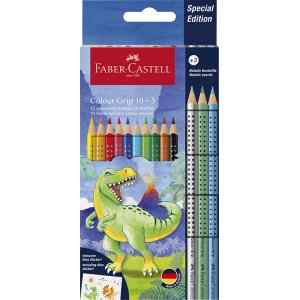 Set de crayons de couleur - Faber-Castell - Redline CP Color Grip - Dinosaurie 10+3