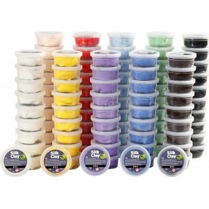 Silk Clay - couleurs mlanges - 10 x 10 x 35 g