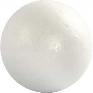 Boules en polystyrne - blanc - 12 cm - 5 pcs