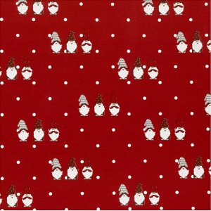 Papier cadeau - rouge - Pre Nol scandinave - 100 m