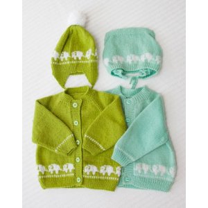 Patron tricot - Cardigan, bonnet et bonnet