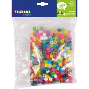 Perles tube XL avec plaque  perles - 500 pcs