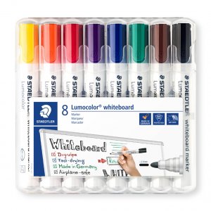 Stylo pour tableau blanc Lumocolor 2 mm - 8 Stylos