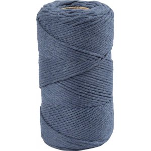 Fil macram - bleu - 2 mm - 198 m