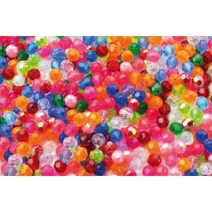 Cristaux de perles en plastique