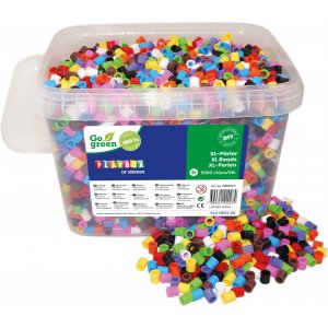 Perles tube XL Go green 10 couleurs - 5000 pcs