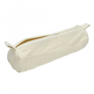 Articles en coton 22,5 x  7 cm - Trousse ronde en coton naturel 350g/m