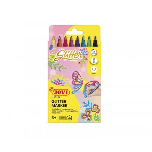 Set de crayons de couleur - Jovi - 8 feutres paillets