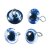 Yeux d'animaux  8 mm - bleu 4 pcs.