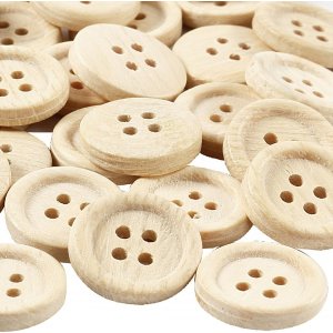 Boutons en bois - 23 mm - 30 pcs