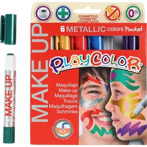 Playcolor Make up - couleurs mlanges - mtallis - 6 x 5 g