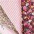 Tissu patchwork - rose - 4 pcs