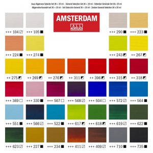 Set de peinture acrylique Amsterdam 20 ml - 36 tubes